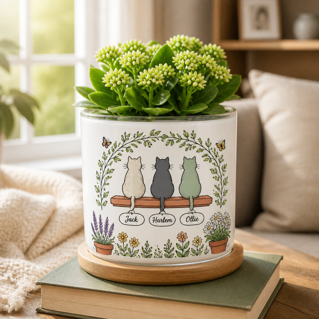 Personalized Cat Names Planter – Botanical Line Art - Personalized Mini Glass Plant Pot 3a923395-f930-4cbe-8861-fd318cce884c.jpg