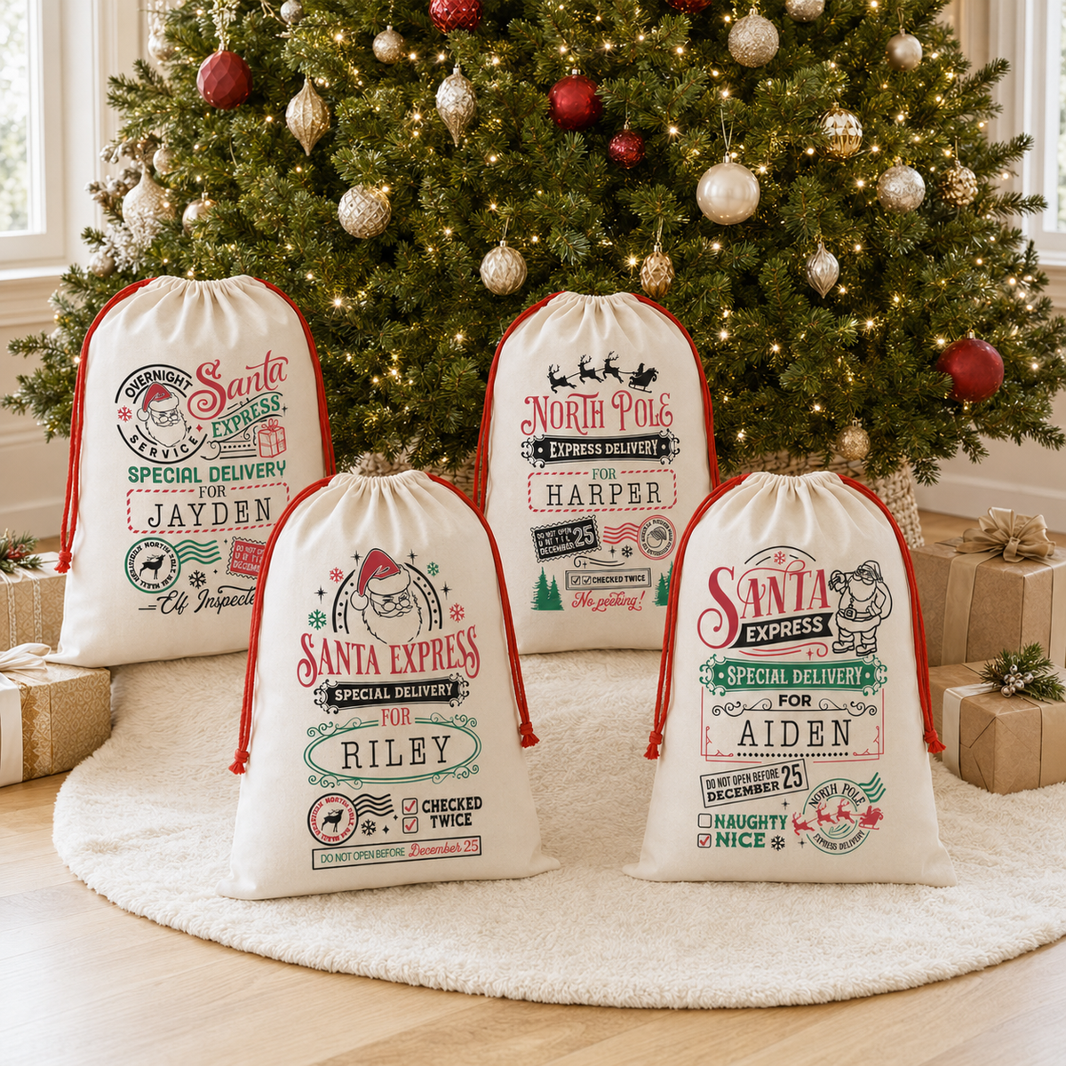 Custom Santa Sack: Personalized Kid's Gift Bag for Christmas Presents Santa Express 3aa774df-4124-418a-80f0-827ca019e983-2.png