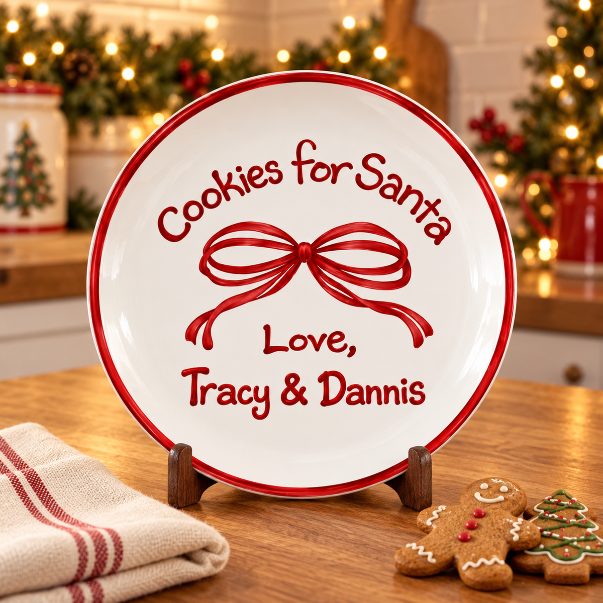 Custom Cookies For Santa Plate, Christmas Tradition, Ribbon & Holly, Housewarming Family Christmas Gift 3aaa5025-55ef-4821-b6fa-6c1811565496-banner-1.png