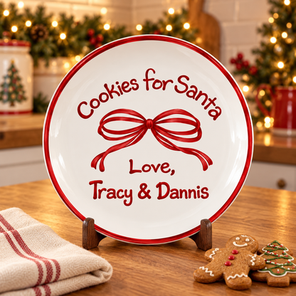 Custom Cookies For Santa Plate, Christmas Tradition, Ribbon & Holly, Housewarming Family Christmas Gift 3aaa5025-55ef-4821-b6fa-6c1811565496-banner-1.png