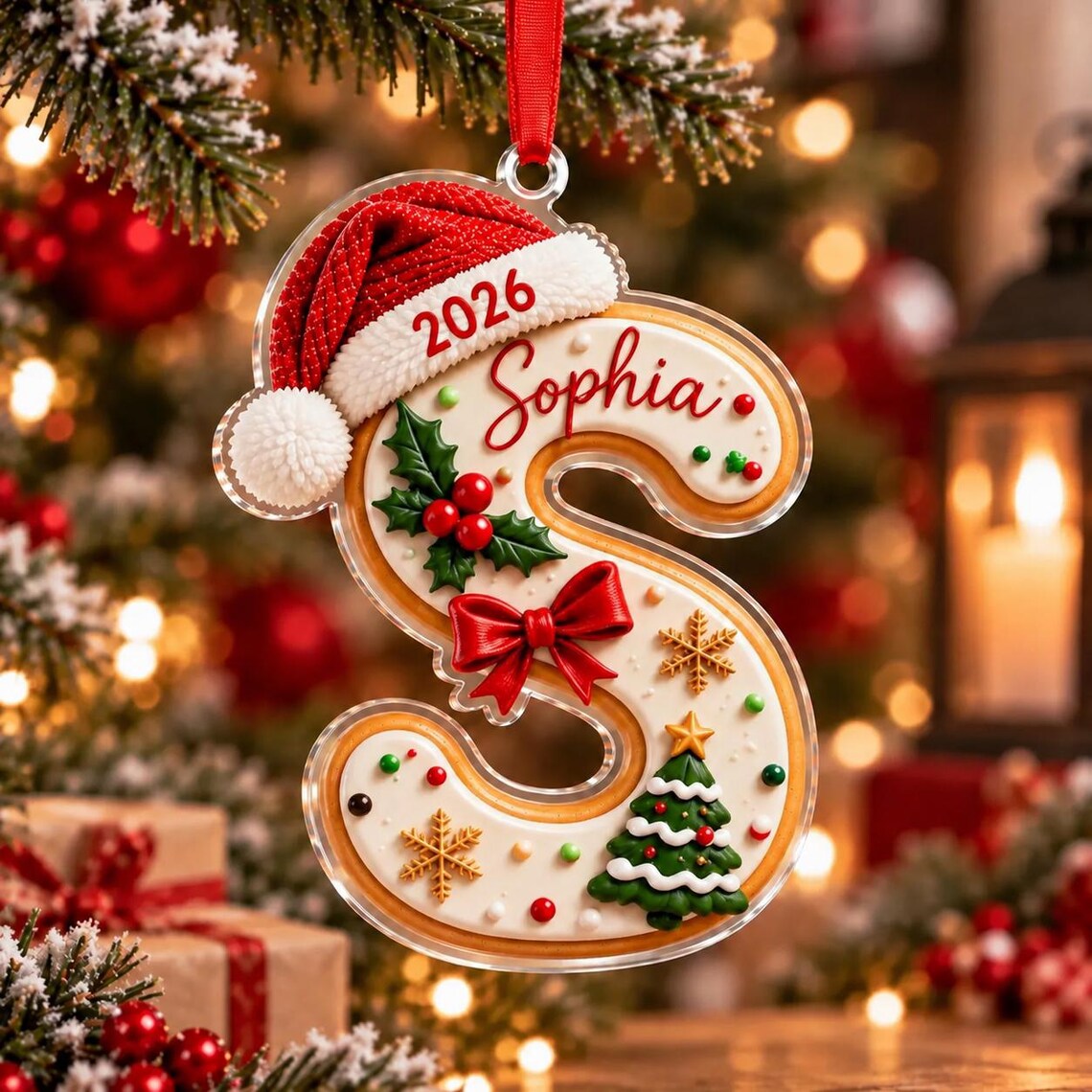 Personalized Gingerbread Kid Christmas Ornament, Custom Name Initial Letter with Year, Kids Holiday Keepsake, Christmas Tree Decoration Gift 3aaaa06f-f9d0-49ba-9aa6-3d8405f729fa-2.jpg