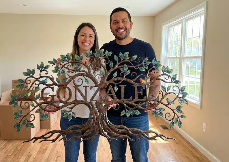 Personalized Tree of Life Metal Sign, Custom Family Name Art, Organic Branch Letters with Colorful Birds & Leaves, Housewarming/Wedding Gift 3ab4fad7-fee1-48b2-bd4b-1c1704c782fd-ghkjyuk-5-.jpg