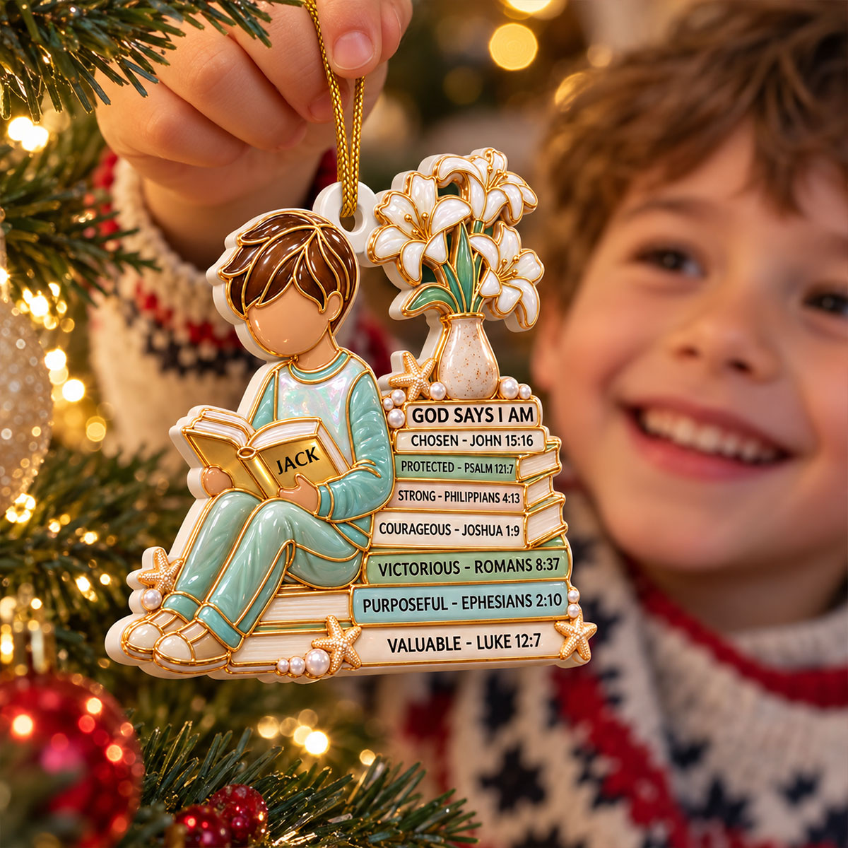 God Says I Am - Personalized Ornament - Real 3D Raised Ornament 3abe05da-78ca-4666-923c-f35e03e239e3-2-1-.jpg