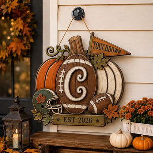 Personalized Football Pumpkin Door Hanger, Rustic Fall Wooden Monogram Sign, Farmhouse Autumn Porch Decor, GIFT 2026, Custom Initial 3af1517b-4b08-459a-b620-25a4764f9296-rdre-1-.webp