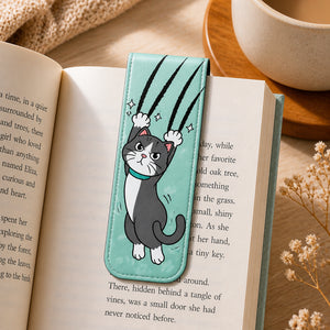Clawing Cat Magnetic Bookmark – Cute Cat Lover Gift - Magnetic Leather Bookmark 3af6ed72-dcd8-4e58-9e61-1592f523bcea.jpg