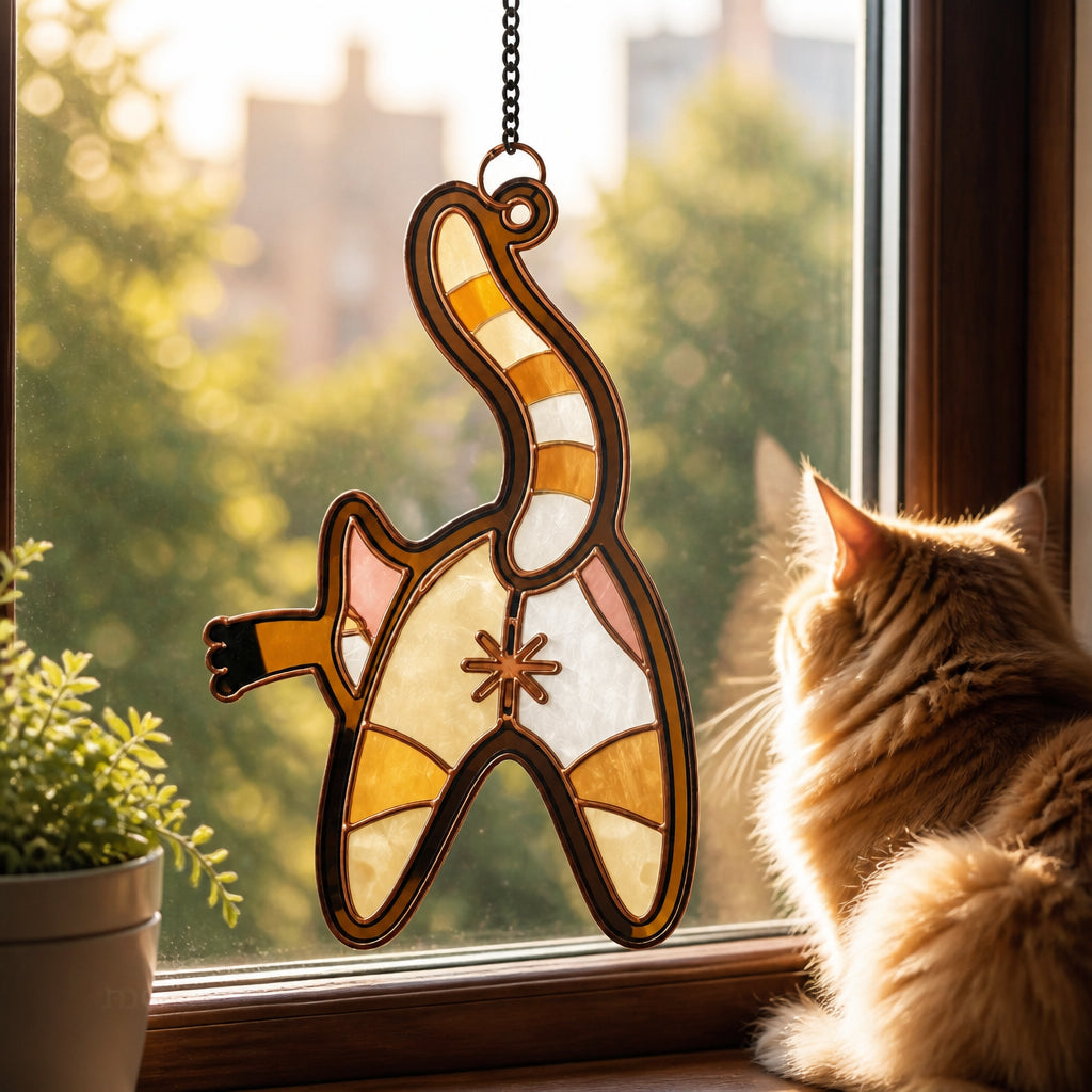 Stained-Glass Cat Butt Suncatcher – Funny Window Gift for Cat Lovers - Suncatcher Ornament 3b0a7ade-63e9-45ee-8591-ca4db3c1491d.jpg