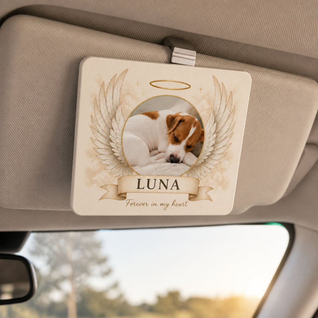 Angel Wings Pet Memorial Car Visor Clip – Photo + Name - Personalized Car Visor Clip 3b0d12aa-5eb6-4be8-84c2-b6b8ffde3daa.jpg