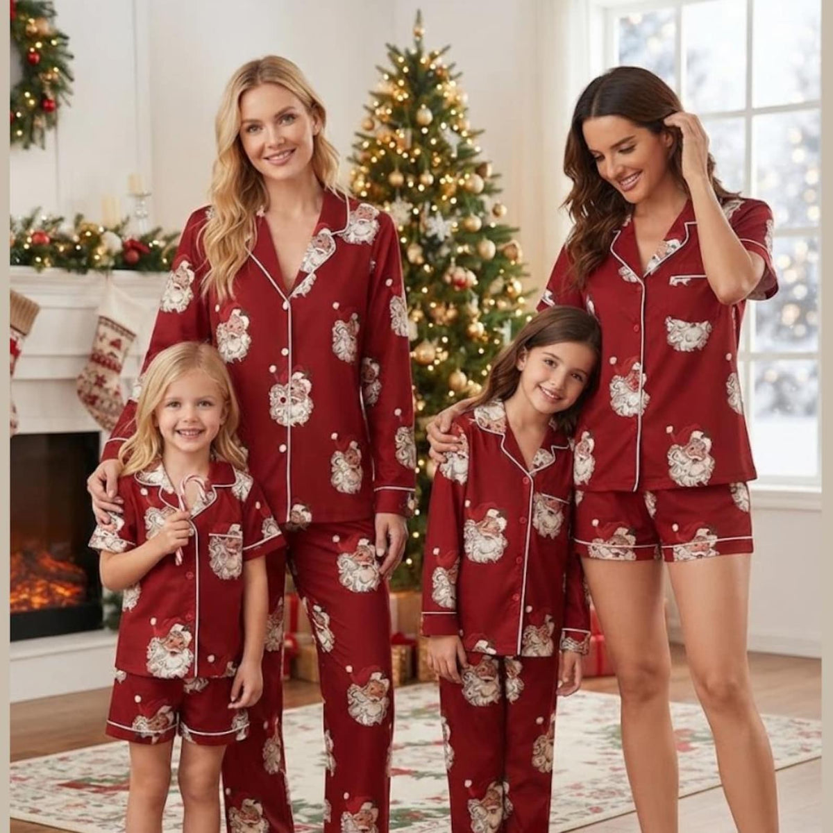 Vintage Santa Christmas Pajamas Matching Family Pajama Set Red Holiday Sleepwear Retro Santa Claus Matching Pjs Christmas Eve Loungewear 3b2c268d-4412-4ab2-87ec-53f1c567df48-il_1588xN.8402050499_enw2.jpg