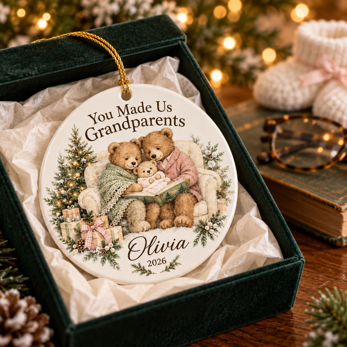 Personalized First Christmas as Grandparents Photo Ornament 2026, Double-Sided Custom Name Keepsake, Gift for New Grandma and Grandpa 3b32fdcc-028e-49e9-a208-fed593e5c7f2-Olivia-s-Grandparents-First-Christmas-Ornament-1.png