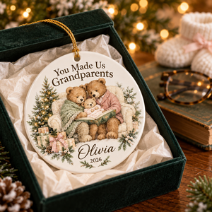Personalized First Christmas as Grandparents Photo Ornament 2026, Double-Sided Custom Name Keepsake, Gift for New Grandma and Grandpa 3b32fdcc-028e-49e9-a208-fed593e5c7f2-Olivia-s-Grandparents-First-Christmas-Ornament-1.png
