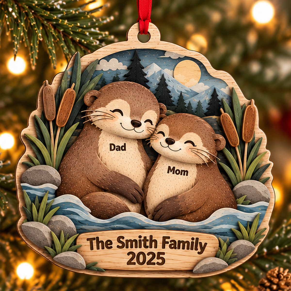 Personalized Otter Family Layered Wood Christmas Ornament, Custom Family Name Otter Ornament, Cute Animal Family Keepsake, Christmas Gift 2026 3b468d2c-178e-47a1-afa3-e18b5eb9b954-otter_ornament_2_members_1200.png