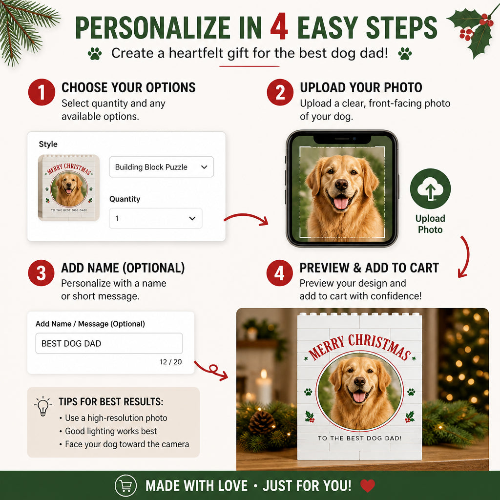 Merry Christmas Dog Dad Photo Block Puzzle - Personalized Custom Building Block Puzzle 3b5b6788-4ab6-4a90-bec7-cb64c89650ba.jpg