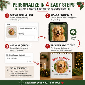 Merry Christmas Dog Dad Photo Block Puzzle - Personalized Custom Building Block Puzzle 3b5b6788-4ab6-4a90-bec7-cb64c89650ba.jpg
