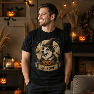 Custom Name Witchy Corgi Halloween T‑Shirt - Personalized T-shirt 3b7689dc-5e0f-4f66-83ca-98513255d1cc.jpg