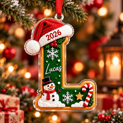 Personalized Gingerbread Kid Christmas Ornament, Custom Name Initial Letter with Year, Kids Holiday Keepsake, Christmas Tree Decoration Gift 3b80407c-1339-4bd2-b8e6-3a52d38323eb-5.jpg