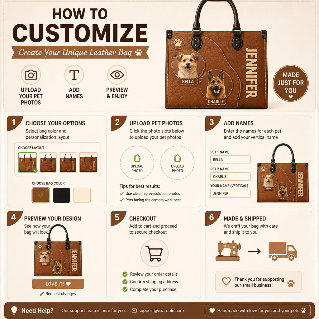 Custom Pet Portrait Leather Shoulder Bag – 2 Pets with Owner Name - Personalized Leather Shoulder Bag 3baac1f1-41ce-4e77-bd27-e30fadfac998.jpg