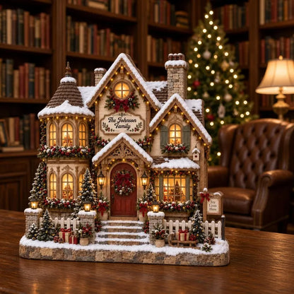 Personalized Christmas House Decor, Custom Family Name Wooden House, Christmas Village Keepsake, New Home Gift, Holiday Tabletop Decor 3bc04447-ce02-46c0-bdc9-a7a335303eb5-hj-8-.webp