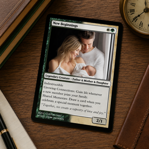 Custom MTG Style Father's Day Magic Card Personalized with your Photo,Trading Card: Personalized Anniversary, Wedding, Pet Gift