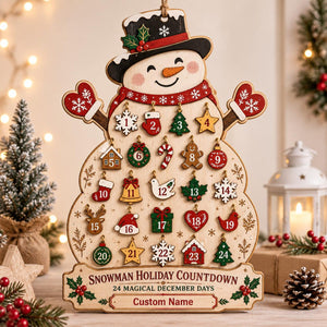 Personalized Snowman Advent Calendar, Christmas Countdown Calendar, Custom Name Holiday Decor, Family Christmas Gift, Rustic Wooden Sign 3c08df45-0f70-404f-9145-593bd4d2f8a0-il_1588xN.8520247694_5olt.jpg
