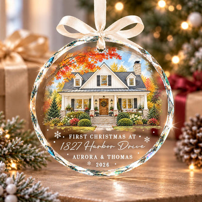 Custom New Home Ornament, Custom House Portrait Ornament, First Christmas In New Home Keepsake, Housewarming Gift, New Home Couple Gift 3c3695b1-ccde-4dbe-b274-250e6eae671a-2.jpg