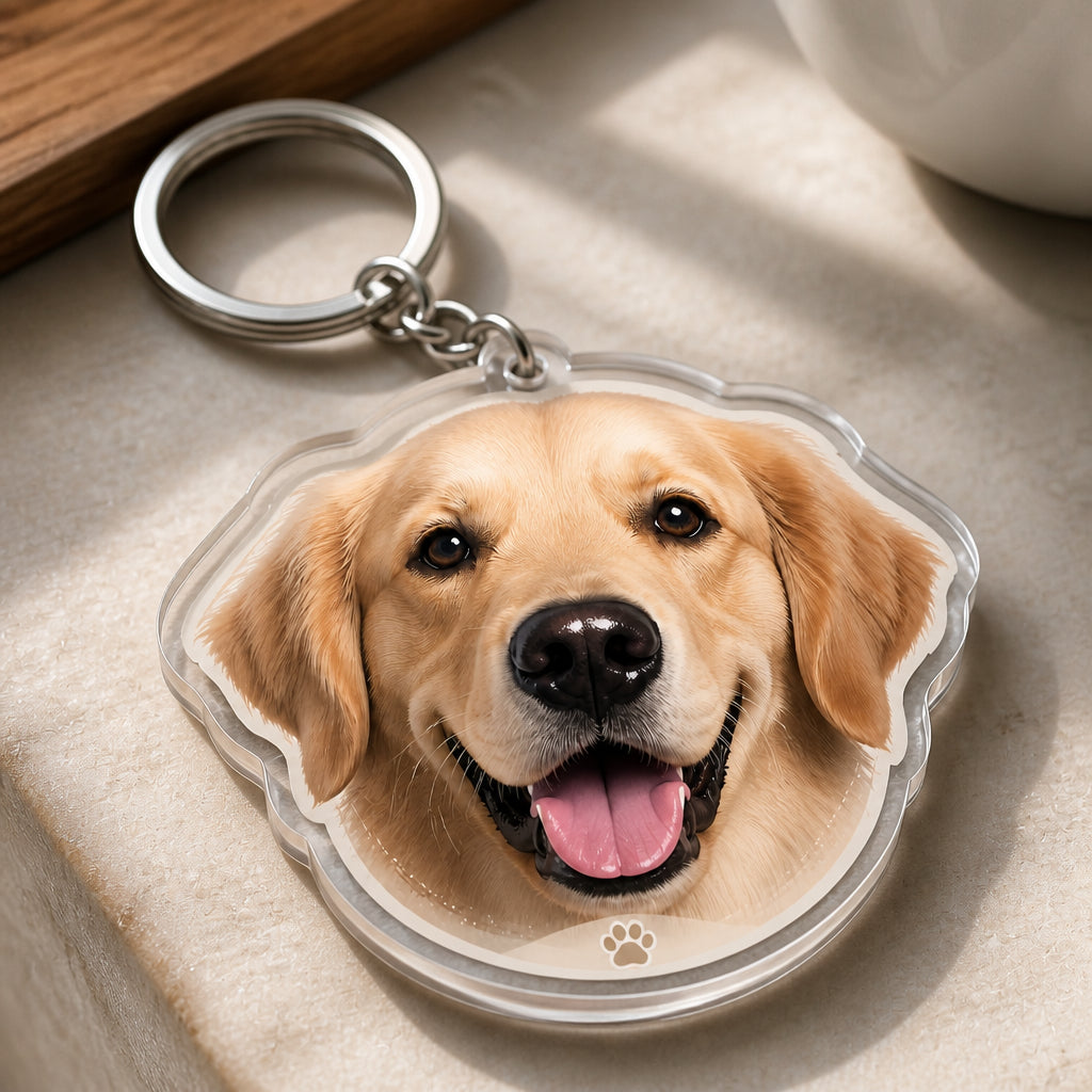 Custom Pet Face Acrylic Keychain – Photo Cutout with Glossy Nose Highlight - Personalized Acrylic Keychain 3c3a0494-7745-4106-8d63-ff526a8ff2a5.jpg