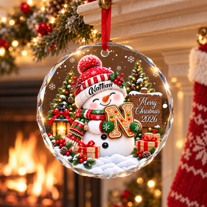 Personalized Kid Name Ornament, Letter Gingerbread with Snowman Keepsake 3c455a2d-f0bb-4e7b-be91-2a7546db79f4-banner-2.png