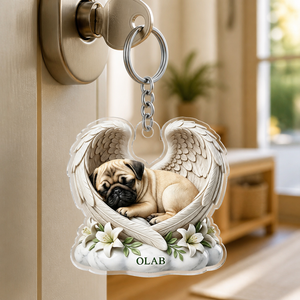Angel Pet Memorial Acrylic Keychain – Custom Name - Personalized Acrylic Keychain 3c5a0659-3a07-4555-9590-d67bd5f696b8.png