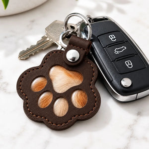 Always In My Heart - Personalized Pet Fur Keychain