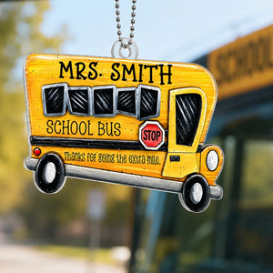 Thanks For Going The Extra Mile - Personalized Car Hanger Ornament