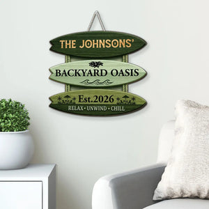 Summer Oasis - Personalized Custom Wood Sign