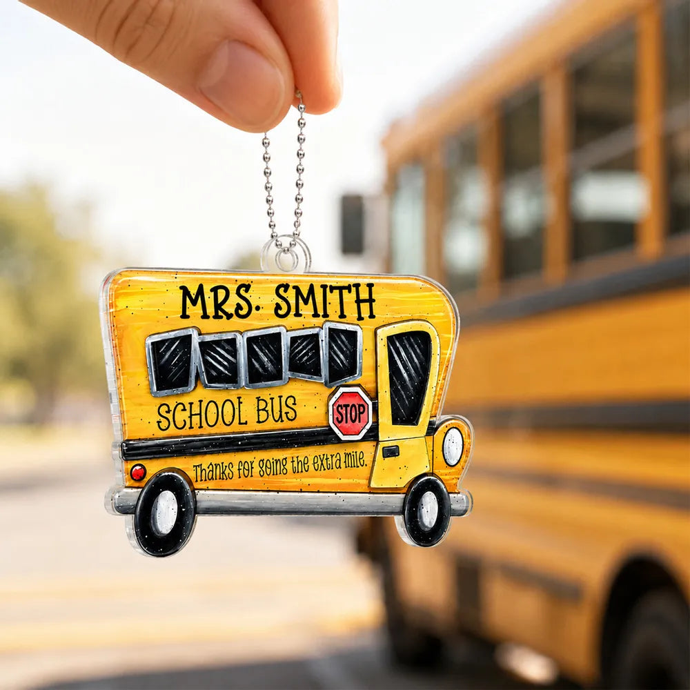 Thanks For Going The Extra Mile - Personalized Car Hanger Ornament