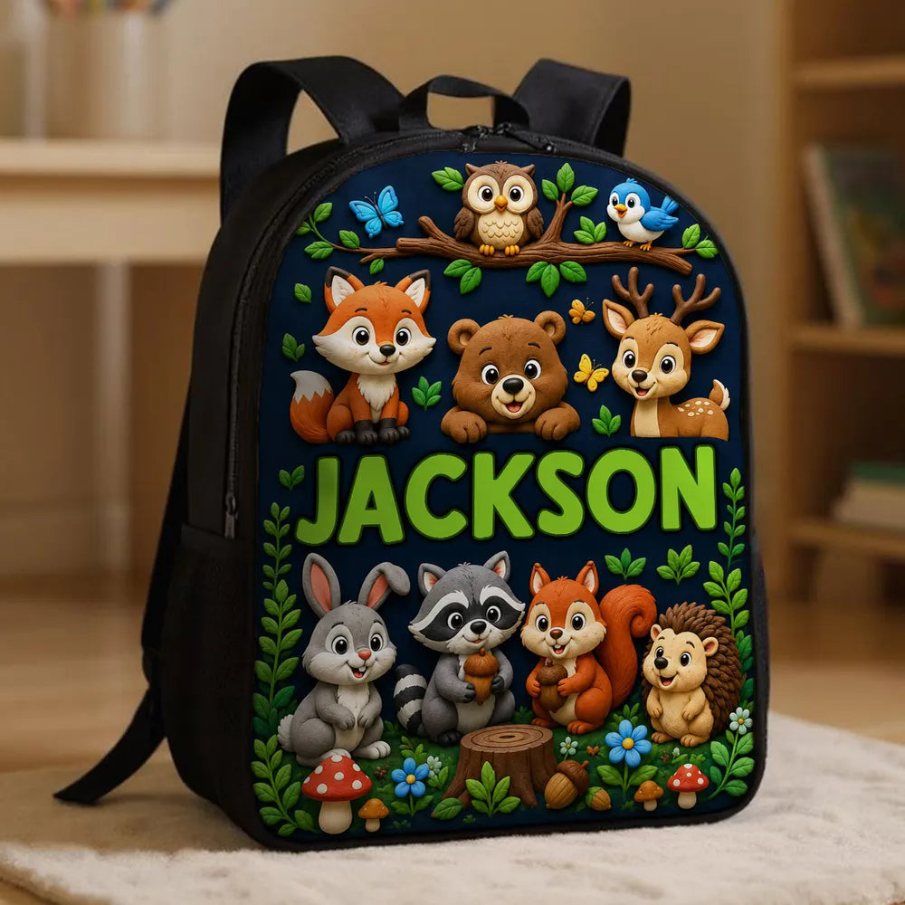 Animal for Boys Girls - Personalized Backpack - Back to School Backpack for Kids