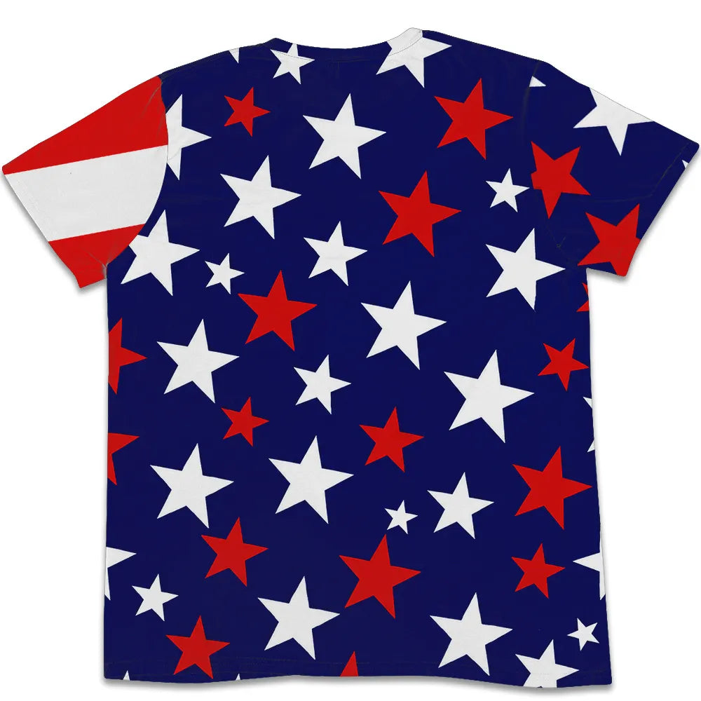 Independence Day Couple - Personalized Custom All-over-print T-shirt