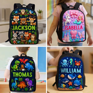Animal for Boys Girls - Personalized Backpack - Back to School Backpack for Kids