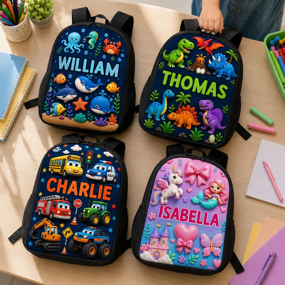 Animal for Boys Girls - Personalized Backpack - Back to School Backpack for Kids