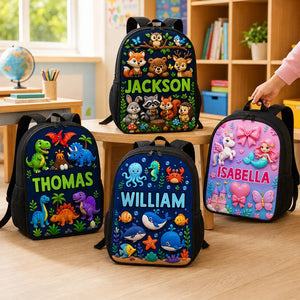 Animal for Boys Girls - Personalized Backpack - Back to School Backpack for Kids