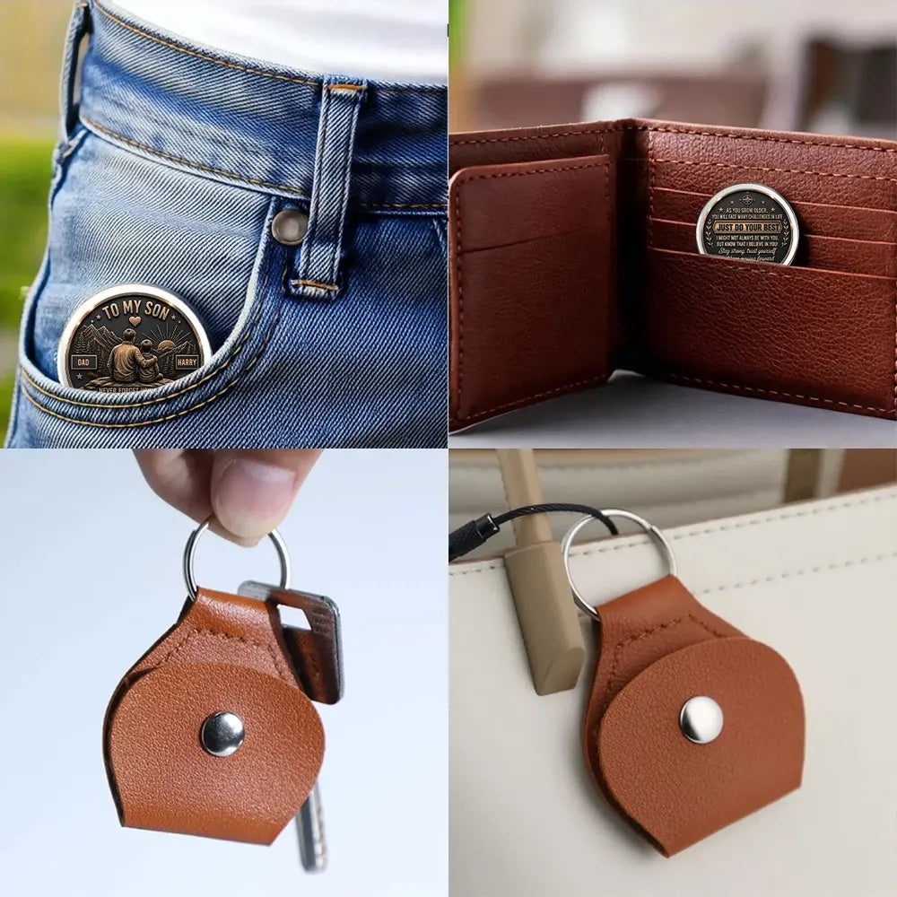 Keep Moving Forward Son - Personalized Custom Pocket Hug