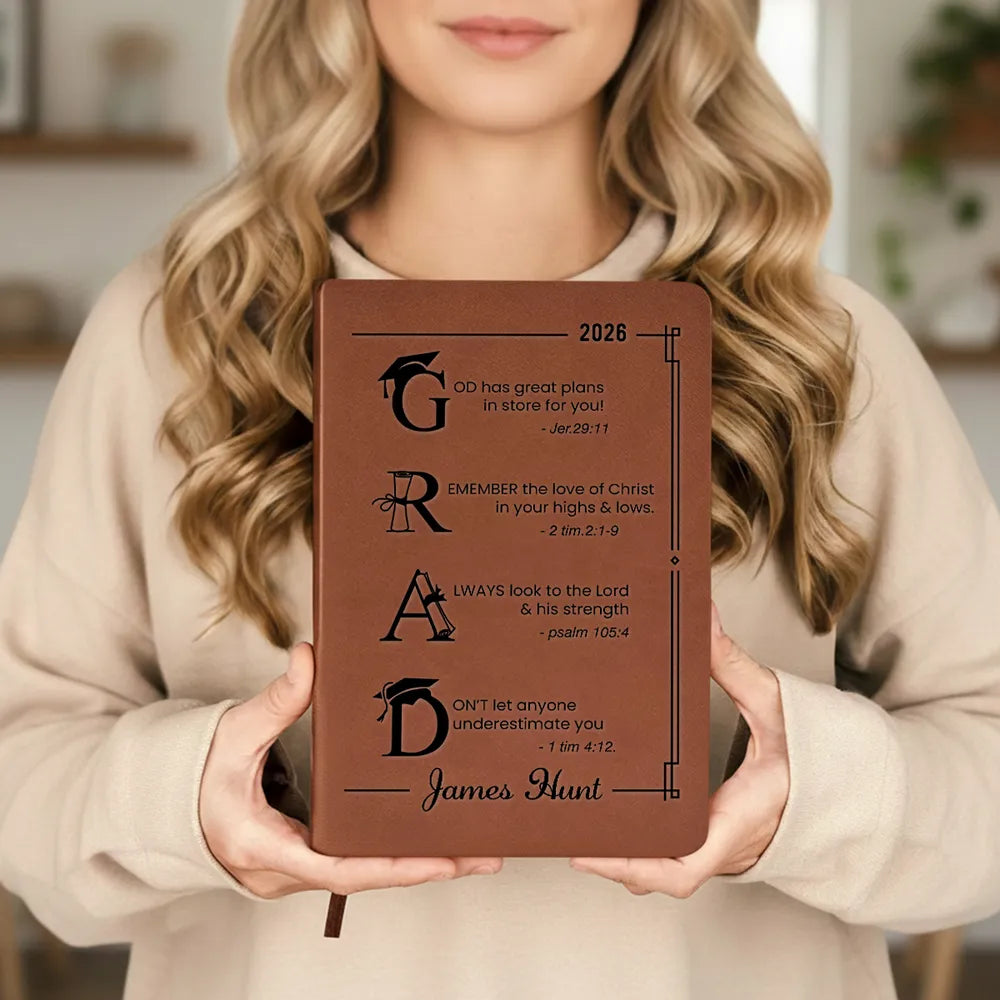 God Has Great Plans For You - Personalized Custom Leather Journal