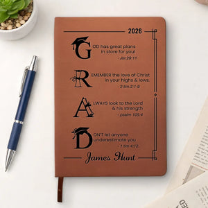 God Has Great Plans For You - Personalized Custom Leather Journal