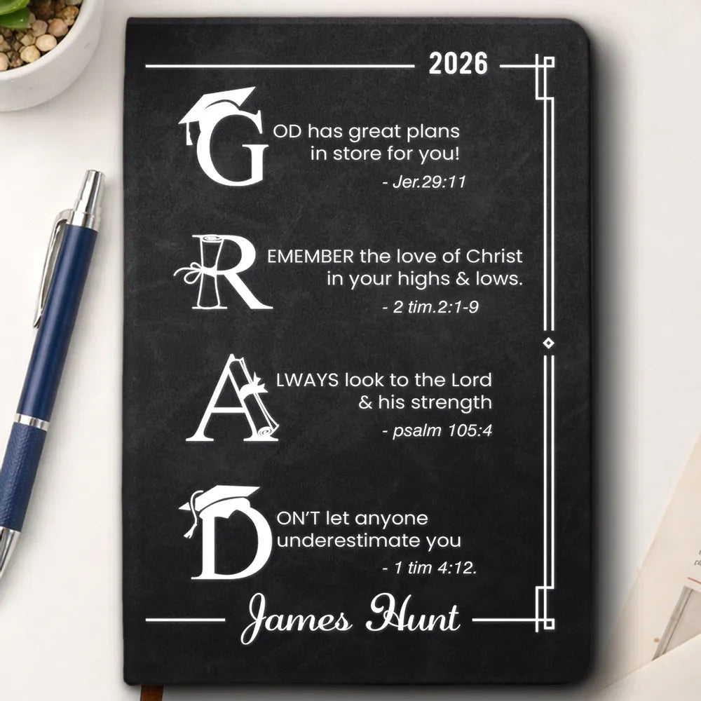 God Has Great Plans For You - Personalized Custom Leather Journal
