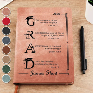 God Has Great Plans For You - Personalized Custom Leather Journal