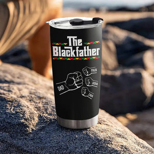 The Blackfather With Family's Hands - Personalized Tumbler