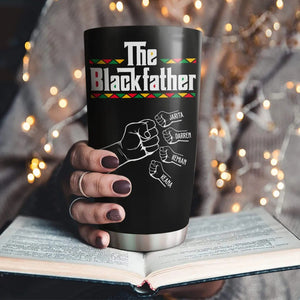 The Blackfather With Family's Hands - Personalized Tumbler