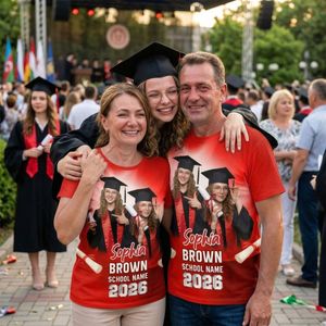 Graduation Glow Tee - Personalized 3D T-Shirt Family Matching Graduation Shirt, Graduation Party Gift