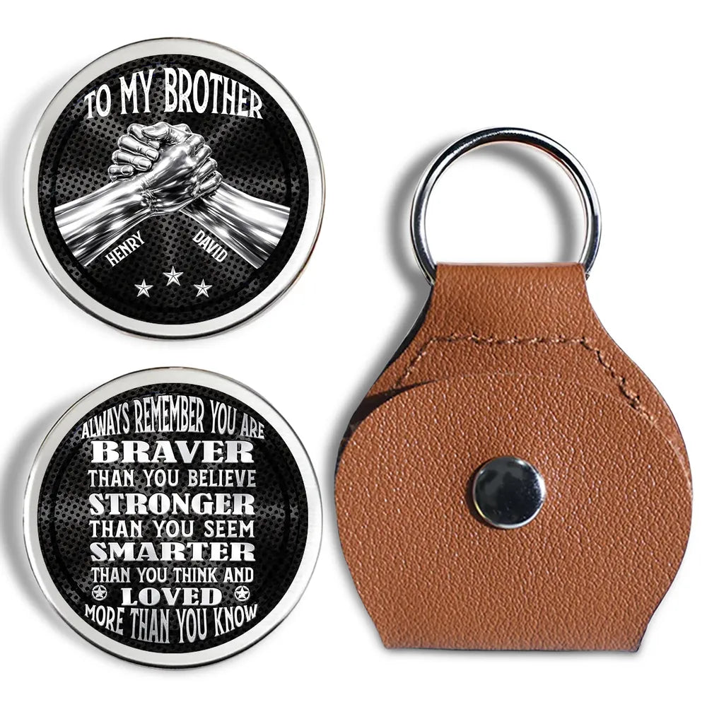 Side By Side Brother - Personalized Custom Pocket Hug