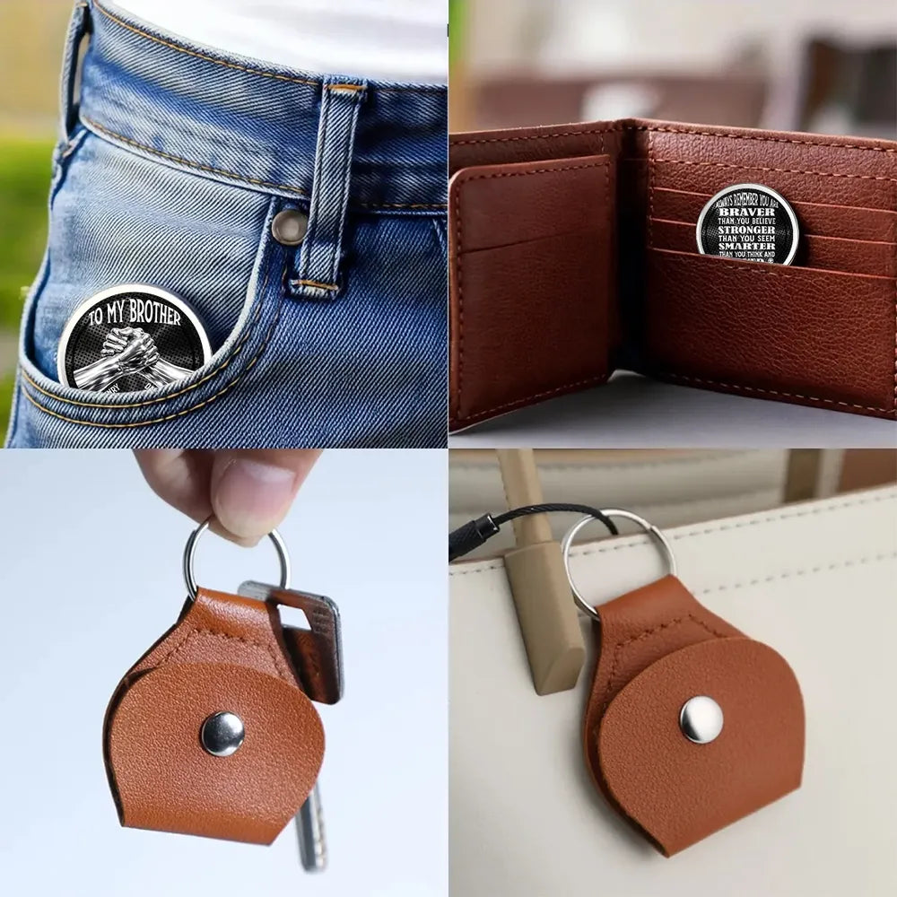 Side By Side Brother - Personalized Custom Pocket Hug