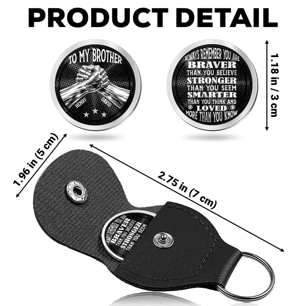 Side By Side Brother - Personalized Custom Pocket Hug