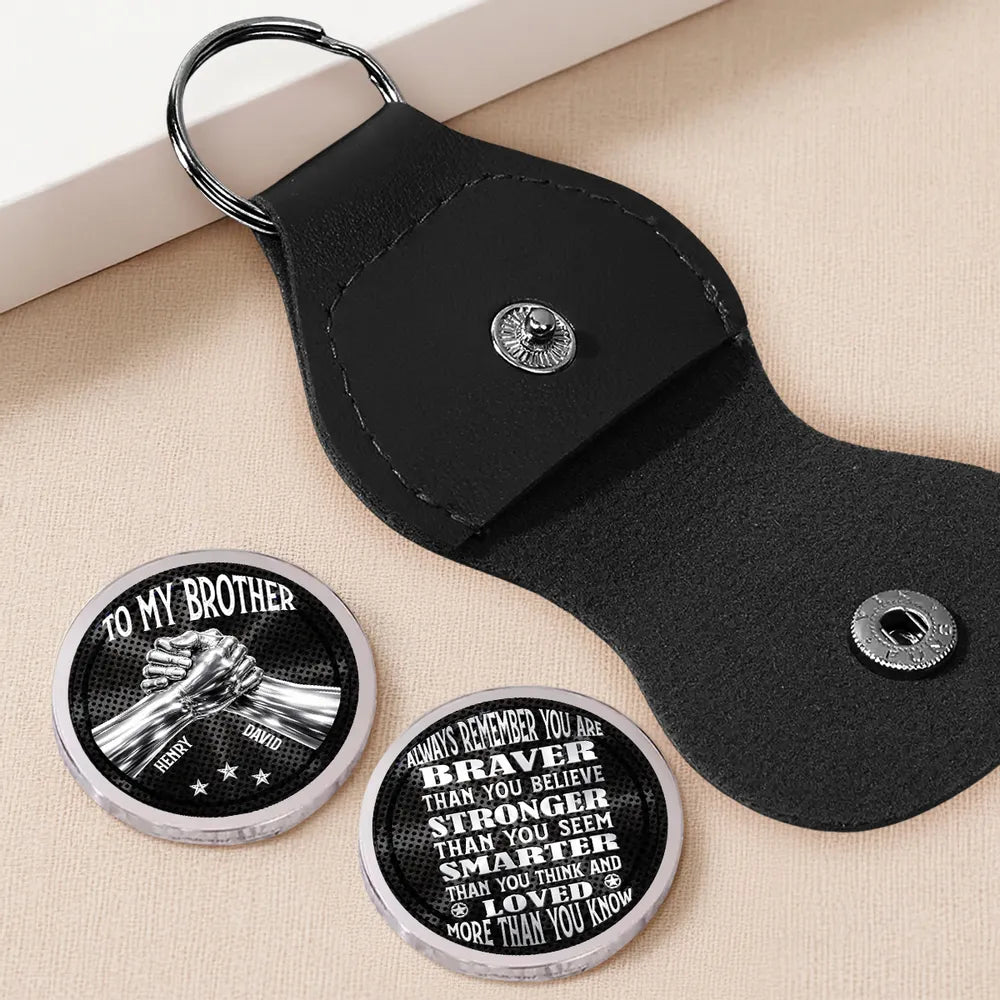 Side By Side Brother - Personalized Custom Pocket Hug