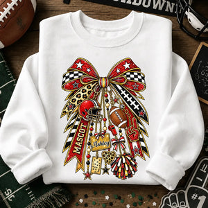 Custom School Spirit Charm Bow - Personalized Shirt