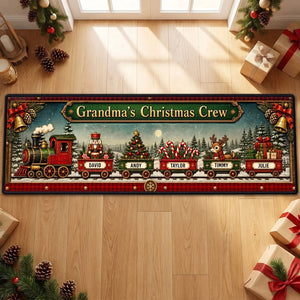 Christmas Train Family - Personalized Runner Rug